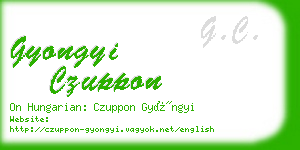 gyongyi czuppon business card